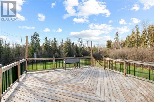 custom deck off kitchen - 875 Deertail Lane, Ottawa, ON - Outdoor With Deck Patio Veranda