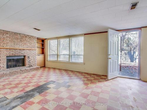 32 Graylee Ave, Toronto, ON - Indoor Photo Showing Other Room With Fireplace