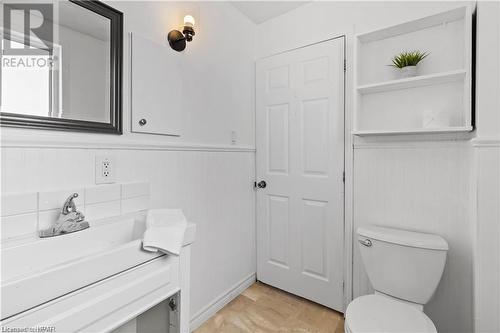 Bathroom featuring vanity and toilet - 233 Nile Street, Stratford, ON - Indoor Photo Showing Bathroom