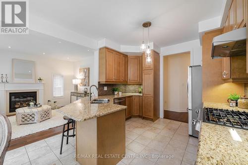 5358 Mallory Road, Mississauga, ON - Indoor Photo Showing Kitchen With Fireplace With Double Sink