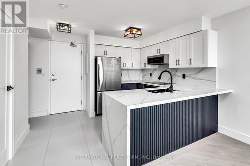 823 - 250 Manitoba Street, Toronto, ON - Indoor Photo Showing Kitchen With Double Sink