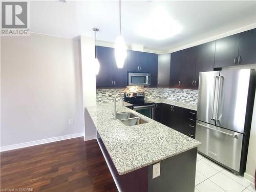 383 Main Street E Unit# 315, Milton, ON - Indoor Photo Showing Kitchen With Stainless Steel Kitchen With Double Sink With Upgraded Kitchen