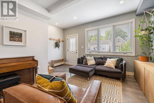 195 Wood Street E, Hamilton, ON - Indoor Photo Showing Living Room With Fireplace