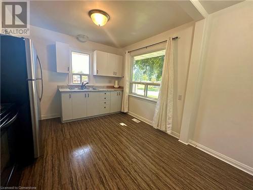 Main Floor Eat-in Kitchen - 15 Cornell Avenue, Kitchener, ON - Indoor Photo Showing Kitchen With Double Sink