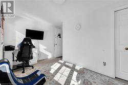 Office featuring light carpet - 