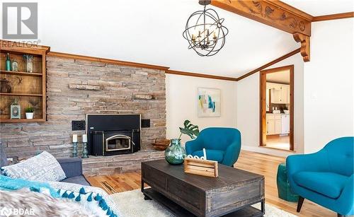 90 Edgewater Road, Wasaga Beach, ON - Indoor Photo Showing Living Room With Fireplace