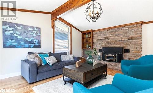 90 Edgewater Road, Wasaga Beach, ON - Indoor Photo Showing Living Room With Fireplace