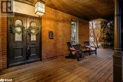 Wooden deck with a porch - 