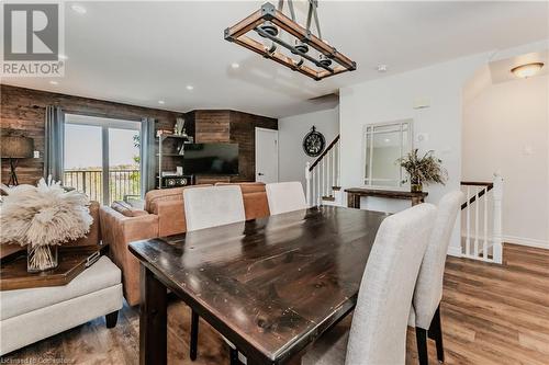 Dining area with hardwood / wood-style floors - 230 Blackhorne Drive Unit# 19, Kitchener, ON - Indoor Photo Showing Dining Room