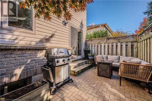 View of patio / terrace with outdoor lounge area and area for grilling - 230 Blackhorne Drive Unit# 19, Kitchener, ON - Outdoor With Deck Patio Veranda With Exterior