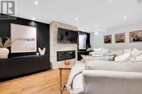 53 Diana Avenue, Grimsby, ON - Indoor Photo Showing Living Room With Fireplace