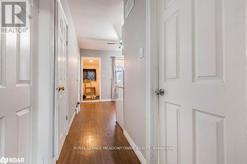 Hall with dark wood-type flooring - 77 Province Street N, Hamilton, ON - Indoor Photo Showing Other Room