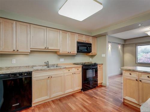 203-420 Linden Ave, Victoria, BC - Indoor Photo Showing Kitchen With Double Sink