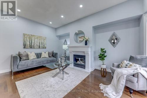 350 Staines Road, Toronto, ON - Indoor Photo Showing Living Room With Fireplace