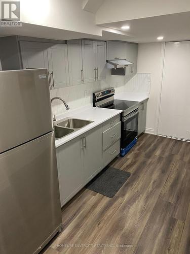 # Bsmnt - 61 Donald Ficht Crescent, Brampton, ON - Indoor Photo Showing Kitchen With Stainless Steel Kitchen With Double Sink