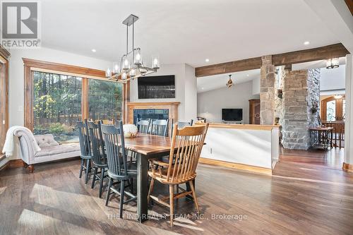 457 St. Johns Side Road, Aurora, ON - Indoor Photo Showing Dining Room With Fireplace