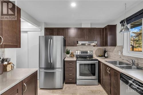 Kitchen - Virtually staged - 162 Woodfield Drive, Ottawa, ON - Indoor Photo Showing Kitchen With Double Sink