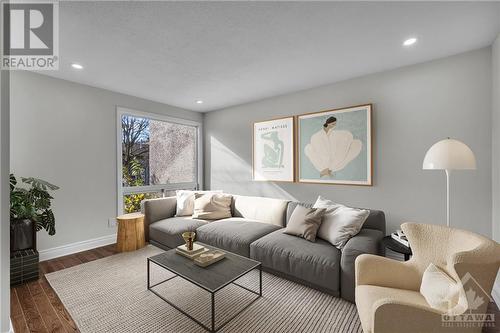 Living Room - Virtually staged - 162 Woodfield Drive, Ottawa, ON - Indoor Photo Showing Living Room