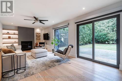 561 Rebecca Street, Oakville, ON - Indoor Photo Showing Living Room With Fireplace