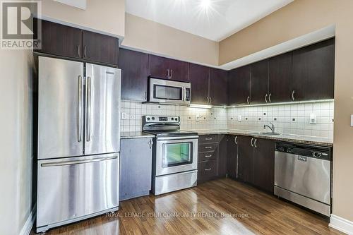 218 - 5 Richgrove Drive, Toronto, ON - Indoor Photo Showing Kitchen With Stainless Steel Kitchen