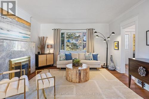 45 Beach View Crescent, Toronto, ON - Indoor Photo Showing Living Room With Fireplace