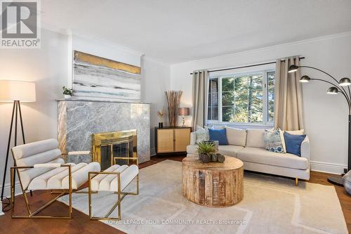 45 Beach View Crescent, Toronto, ON - Indoor Photo Showing Living Room With Fireplace