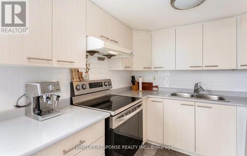 409 - 25 Agnes Street, Mississauga, ON - Indoor Photo Showing Kitchen With Double Sink