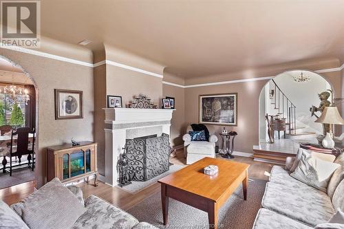 2337 Rossini, Windsor, ON - Indoor Photo Showing Living Room With Fireplace