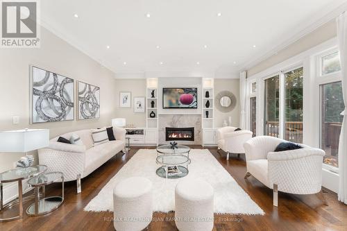 193 Kingsdale Avenue, Toronto, ON - Indoor Photo Showing Living Room With Fireplace