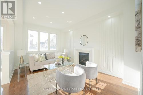 9 Villadowns Trail, Brampton, ON - Indoor Photo Showing Living Room With Fireplace