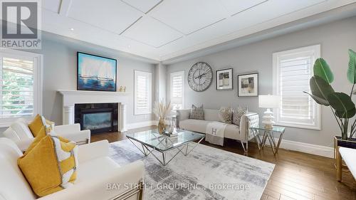 208 John Frederick Drive, Hamilton, ON - Indoor Photo Showing Living Room With Fireplace