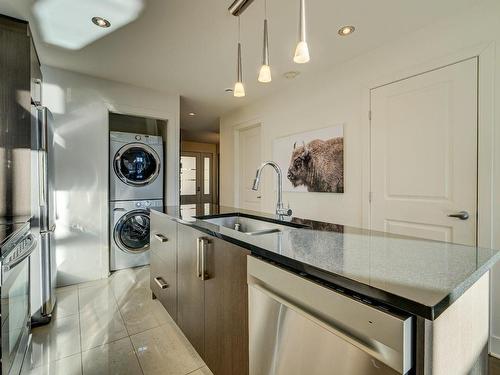 Cuisine - 303-195 Rue De Bagot, Bromont, QC - Indoor Photo Showing Kitchen With Double Sink