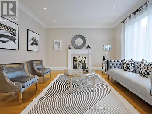 98 Ames Crescent, Aurora, ON - Indoor Photo Showing Living Room With Fireplace