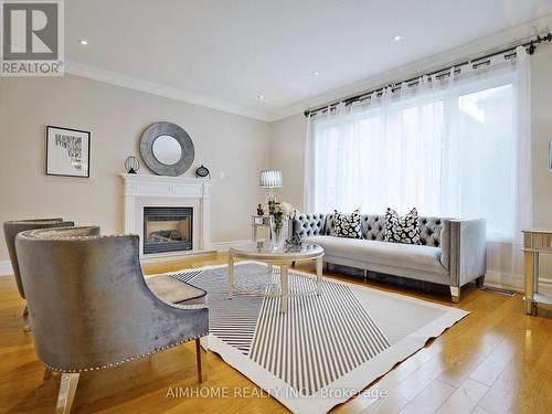 98 Ames Crescent, Aurora, ON - Indoor Photo Showing Living Room With Fireplace