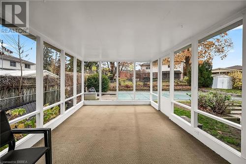 Screened in and covered back porch - 16 Harvest Lane, Brantford, ON -  With Exterior