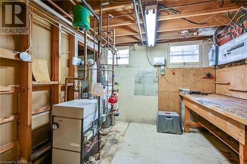 View of utility room - 16 Harvest Lane, Brantford, ON - Indoor Photo Showing Basement