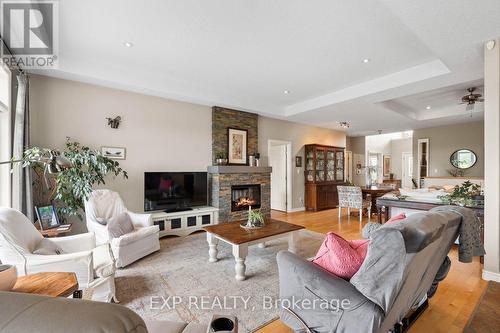 49 Maplehurst Crescent, Prince Edward County (Wellington), ON - Indoor Photo Showing Living Room With Fireplace