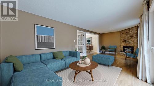 22 Linton Court, Markham, ON - Indoor Photo Showing Living Room With Fireplace