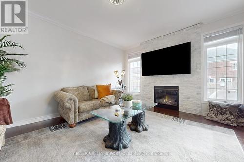 53 Wandering Glider Trail, Bradford West Gwillimbury, ON - Indoor Photo Showing Living Room With Fireplace