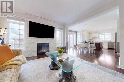 53 Wandering Glider Trail, Bradford West Gwillimbury, ON - Indoor Photo Showing Living Room With Fireplace