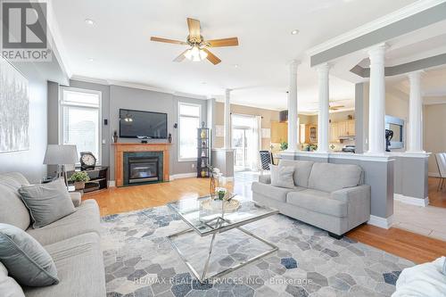 5 Farina Drive, Brampton, ON - Indoor Photo Showing Living Room With Fireplace