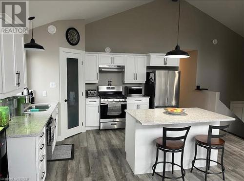 1276 Hart Road, Callander, ON - Indoor Photo Showing Kitchen With Double Sink