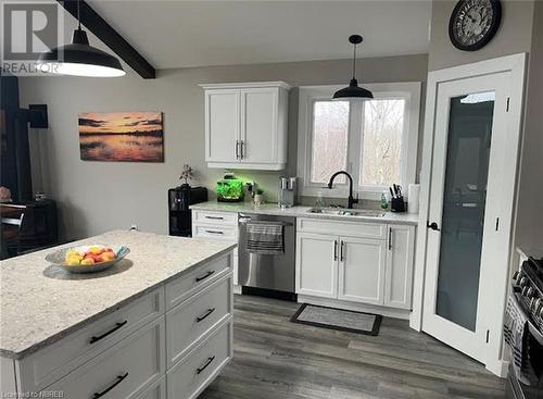 1276 Hart Road, Callander, ON - Indoor Photo Showing Kitchen With Double Sink