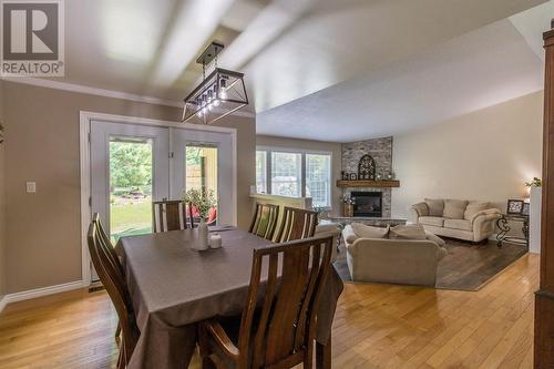 668 Fifth Lin, Sault Ste Marie, ON - Indoor Photo Showing Dining Room With Fireplace