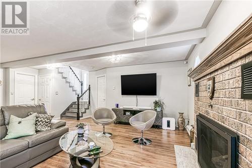 2360 Greenwood Drive, Sudbury, ON - Indoor Photo Showing Living Room With Fireplace