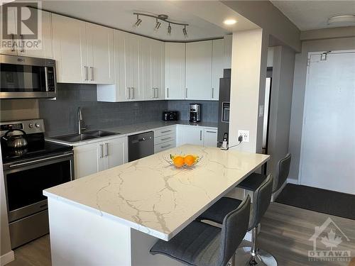 665 Bathgate Drive Unit#1005, Ottawa, ON - Indoor Photo Showing Kitchen With Double Sink