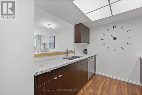 1407 - 65 Ellen Street, Barrie, ON - Indoor Photo Showing Kitchen With Double Sink