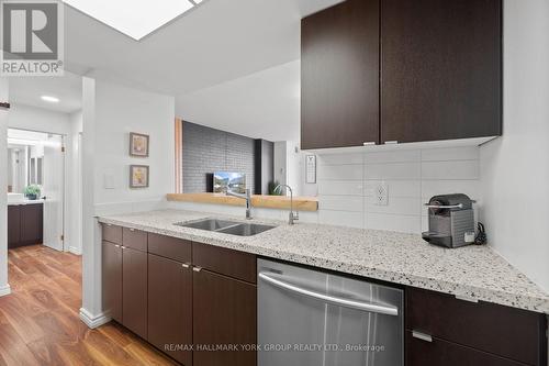 1407 - 65 Ellen Street, Barrie, ON - Indoor Photo Showing Kitchen With Double Sink