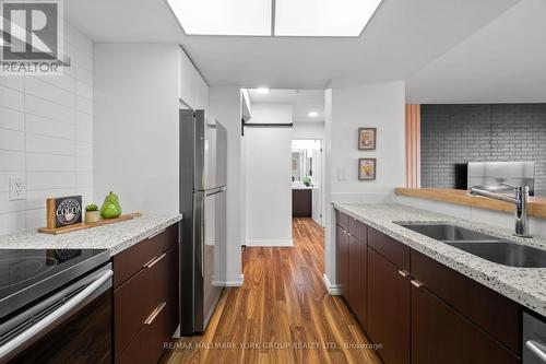 1407 - 65 Ellen Street, Barrie, ON - Indoor Photo Showing Kitchen With Double Sink