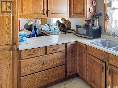 Stewart Acreage, Cut Knife Rm No. 439, SK - Indoor Photo Showing Kitchen With Double Sink